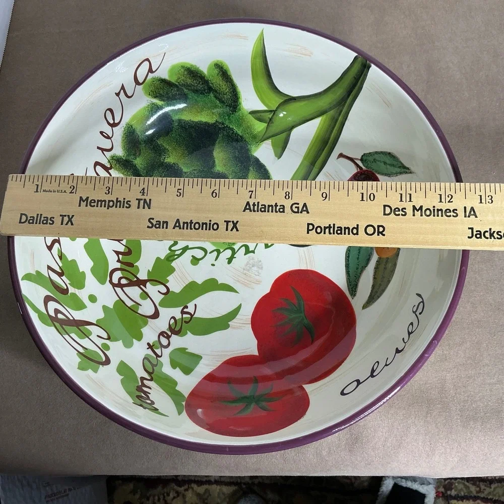 Certified International Jennifer Brinley Pasta‎ Primavera Serving Bowl 13 Inch